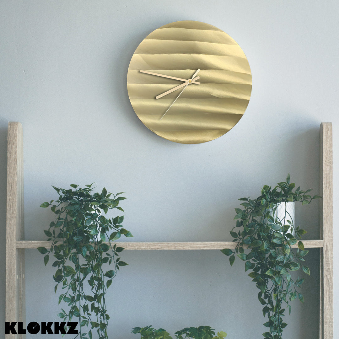 Wanduhr – Waves - Messing