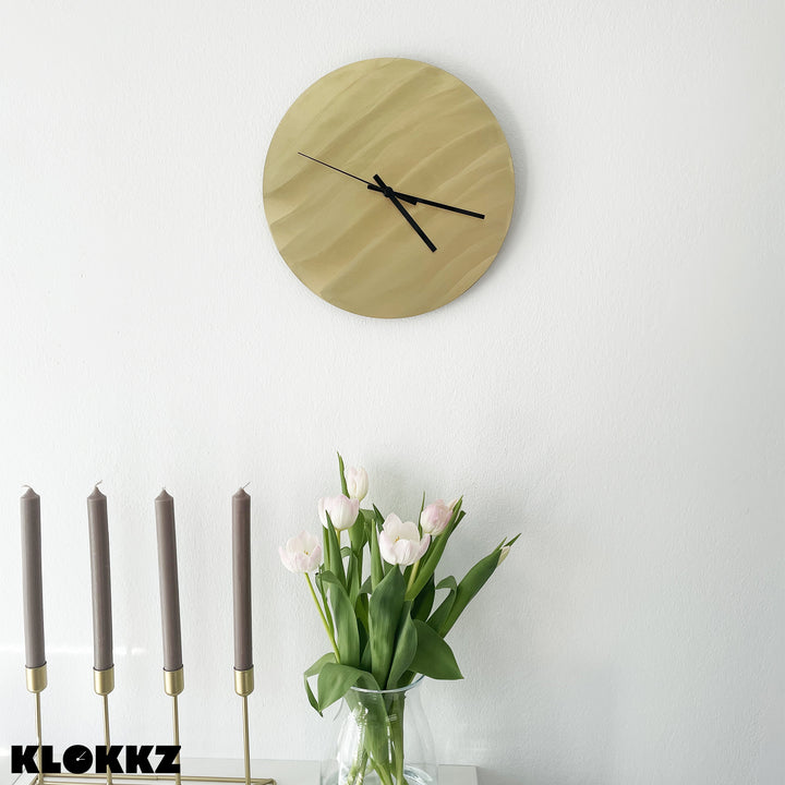 Wanduhr – Waves - Messing