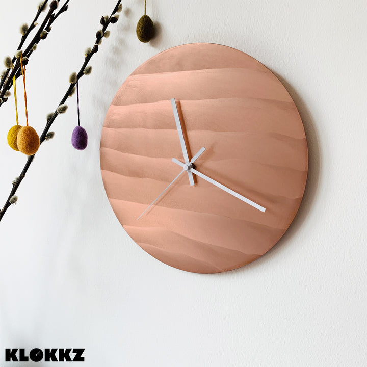 Wanduhr – Waves - Kupfer