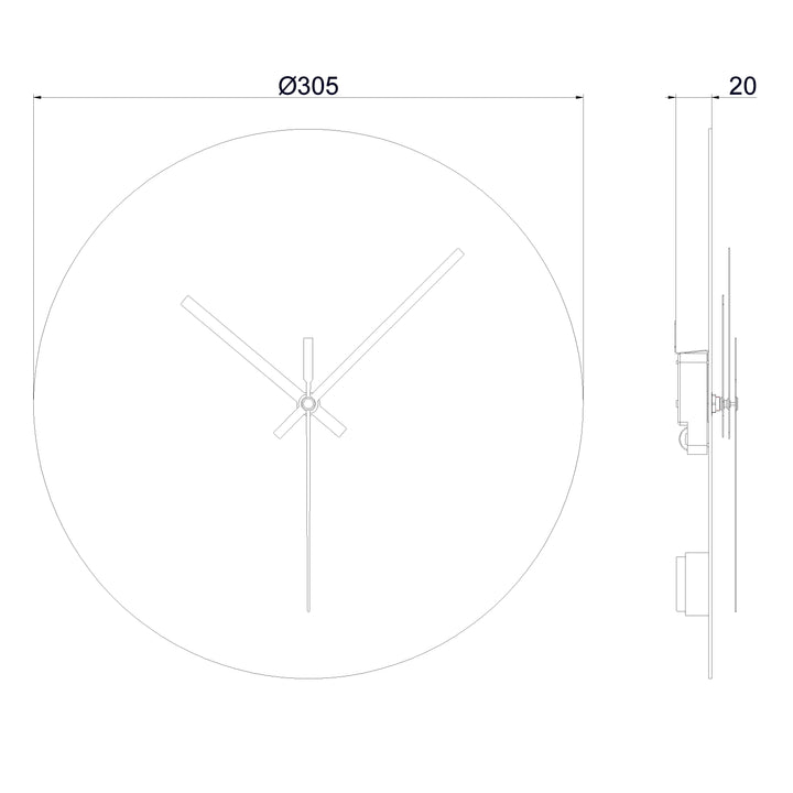 Wanduhr – Waves - Kupfer