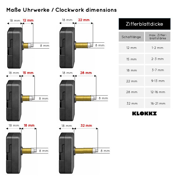 Quarz-Uhrwerk – 32 mm